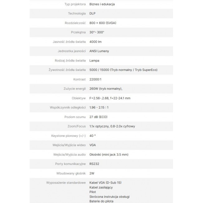 Viewsonic PA503S data projector Standard throw projector 3600 ANSI lumens DLP SVGA (800x600) Grey, White