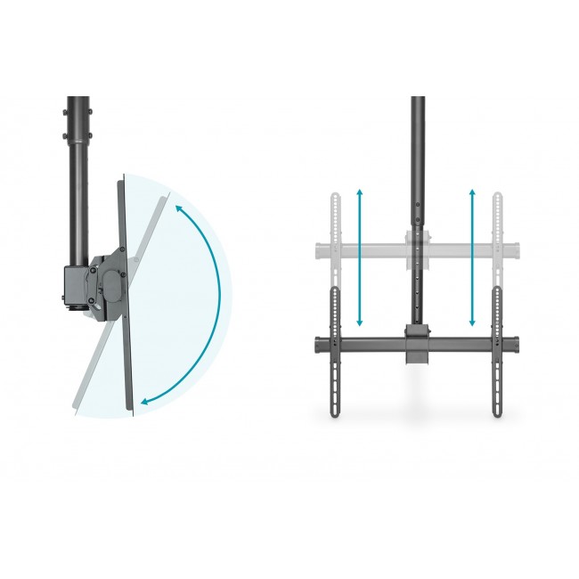 Digitus Universal TV Ceiling Mount with Telescopic Height-Adjustment
