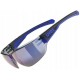 UVEX Equate cycling glasses, black/blue matt/mirror blue