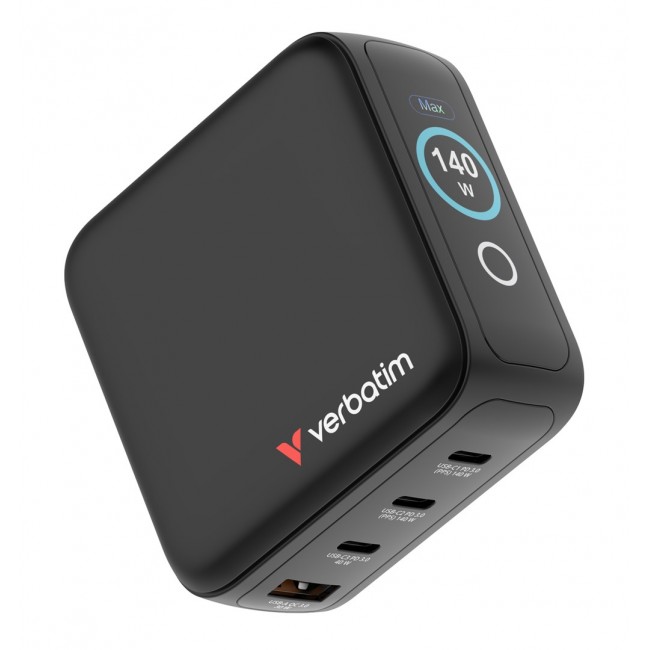 Verbatim Mini GaN Charger 140W with Display