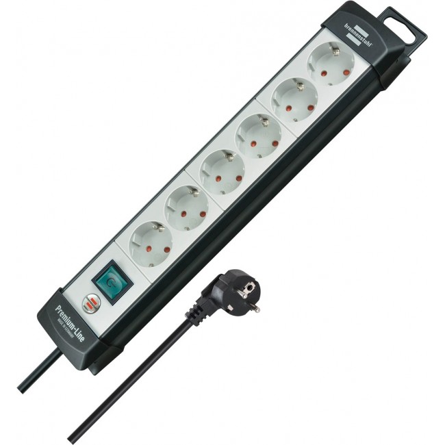 Brennenstuhl 1951560101 power extension 5 m 6 AC outlet(s) Indoor Black, Grey