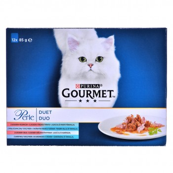 GOURMET Perle Duet Fish - wet cat food - 12x85 g