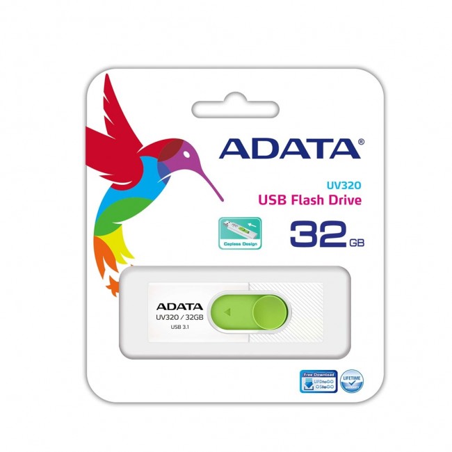 ADATA UV320 USB flash drive 32 GB USB Type-A 3.2 Gen 1 (3.1 Gen 1) Green, White