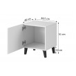 PAFOS bedside table 2 pcs. 45x40x51 cm white matt PAFOS bedside table 2 pcs. 45x40x51 cm white matt