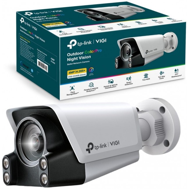 TP-Link VIGI C340S Bullet IP security camera Outdoor 2688 x 1520 pixels Wall TP-Link VIGI C340S Bullet IP security camera Outdoor 2688 x 1520 pixels Wall