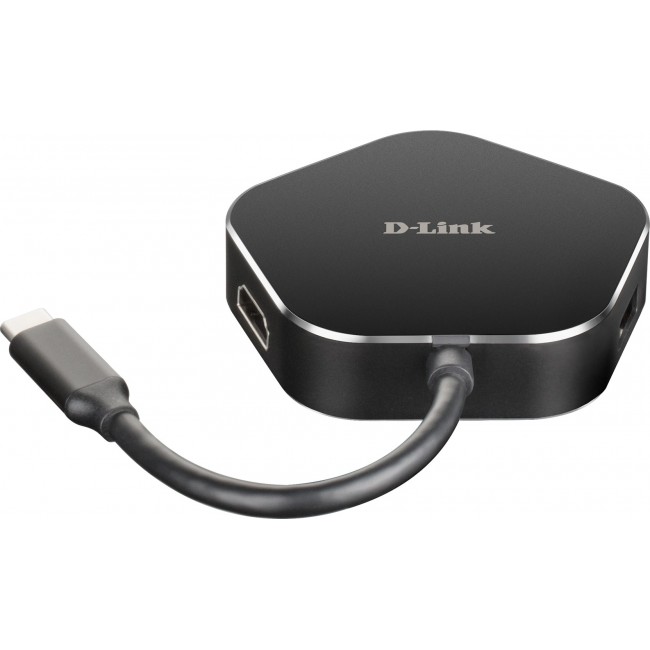 D-Link DUB-M420 laptop dock/port replicator Wired Thunderbolt 3 Aluminium, Black