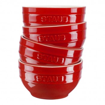 Staub Ceramique Bowl set 0.4 L Round Ceramic Red 4 pc(s)