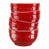 Staub Ceramique Bowl set 0.4 L Round Ceramic Red 4 pc(s)