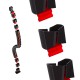 Nano RS desk cable organizer / cable grille, 1345mm, black and red, RS125 Nano RS desk cable organizer / cable grille, 1345mm, black and red, RS125