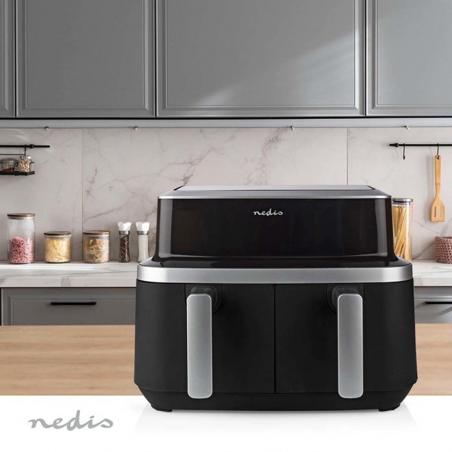 Nedis KAAF320BK fryer Double 4.2 L Stand-alone 2600 W Hot air fryer Black