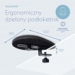 R-Go Tools Armrest R-Go split, ergonomic armrest in two parts, adjustable, symmetrical, with softfoam, black