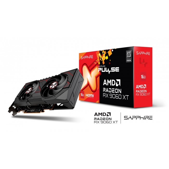 Sapphire PULSE AMD Radeon RX 9060 XT 16GB GPU GDDR6 Sapphire PULSE AMD Radeon RX 9060 XT 16GB GPU GDDR6