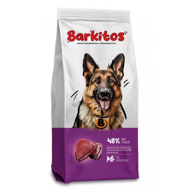 BARKITOS Beef with rice - dry dog food - 18kg