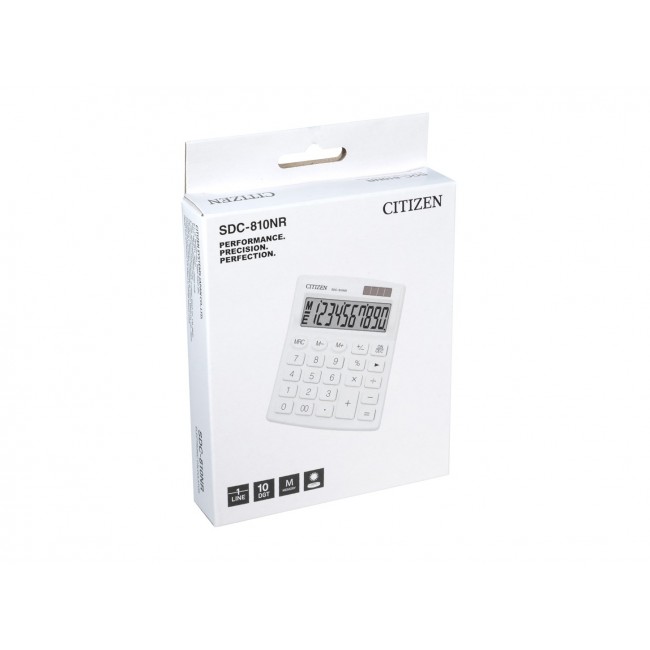 CITIZEN Calculator office SDC-810NRWHE 10-digit, 127x105mm, white