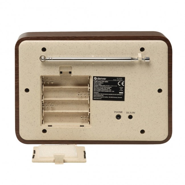 Denver DAB-60DW Portable Analog & digital Wood Denver DAB-60DW Portable Analog & digital Wood