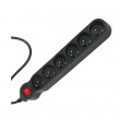 Maclean MCE225 power extension 1.5 m 6 AC outlet(s) Indoor Black
