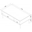 PALAZZO BIS table/latrine 110x60x40 white matte