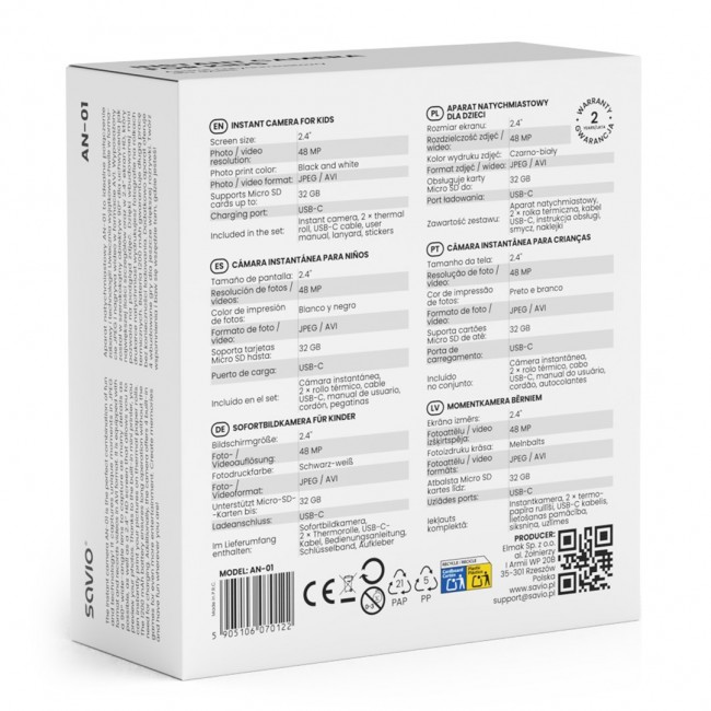 SAVIO INSTANT CAMERA AN-01 SAVIO INSTANT CAMERA AN-01