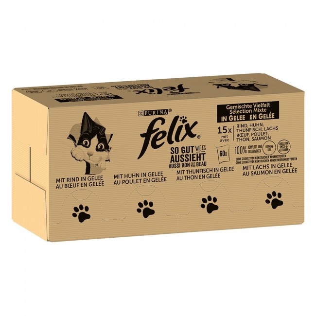 PURINA Felix Fantastic Mix in jelly - wet cat food - 120x85g PURINA Felix Fantastic Mix in jelly - wet cat food - 120x85g