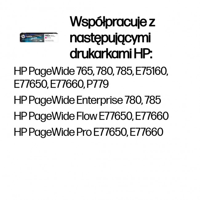HP 982X High Yield Magenta Original PageWide Cartridge