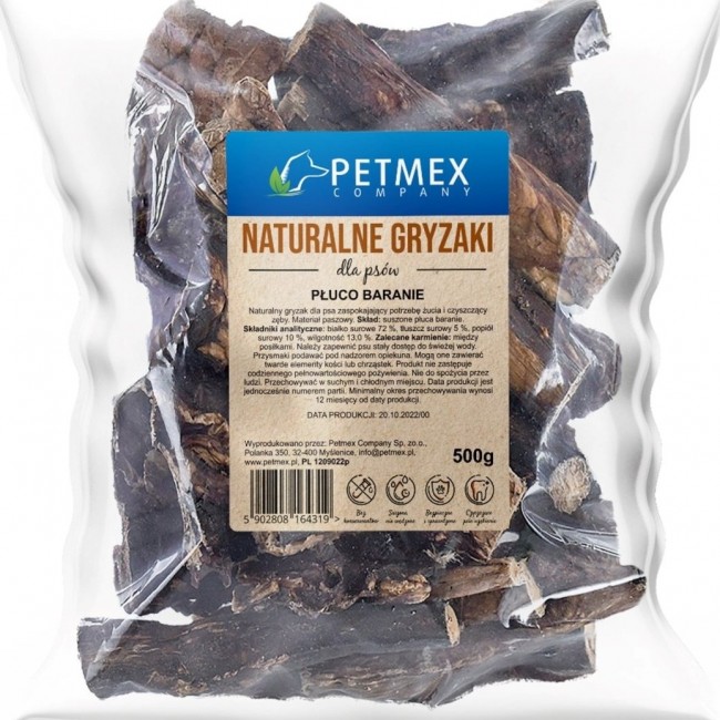 PETMEX Sheep lungs Mono dog treat 500g