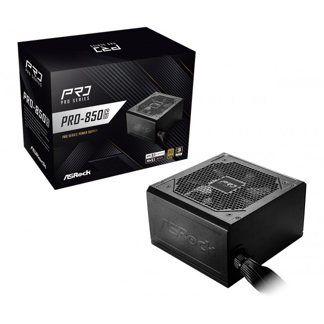 Asrock PRO-850G power supply unit 850 W 24-pin ATX ATX Black Asrock PRO-850G power supply unit 850 W 24-pin ATX ATX Black