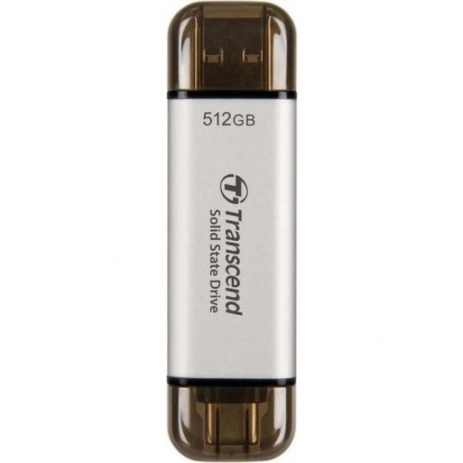 Transcend ESD310 512 GB USB Type-A to USB Type-C 3.2 Gen 2 (3.1 Gen 2) Silver