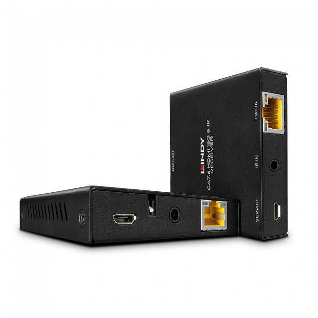 Lindy 50m Cat.6 HDMI 4K60 and IR Extender with PoC and Loop Out Lindy 50m Cat.6 HDMI 4K60 and IR Extender with PoC and Loop Out