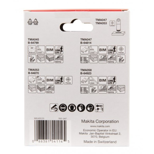 Makita B-67480 multifunction tool attachment Blade set Makita B-67480 multifunction tool attachment Blade set