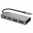 Techly IUSB32C-HUB4AC2 laptop dock/port replicator Wired USB 3.2 Gen 1 (3.1 Gen 1) Type-C Silver