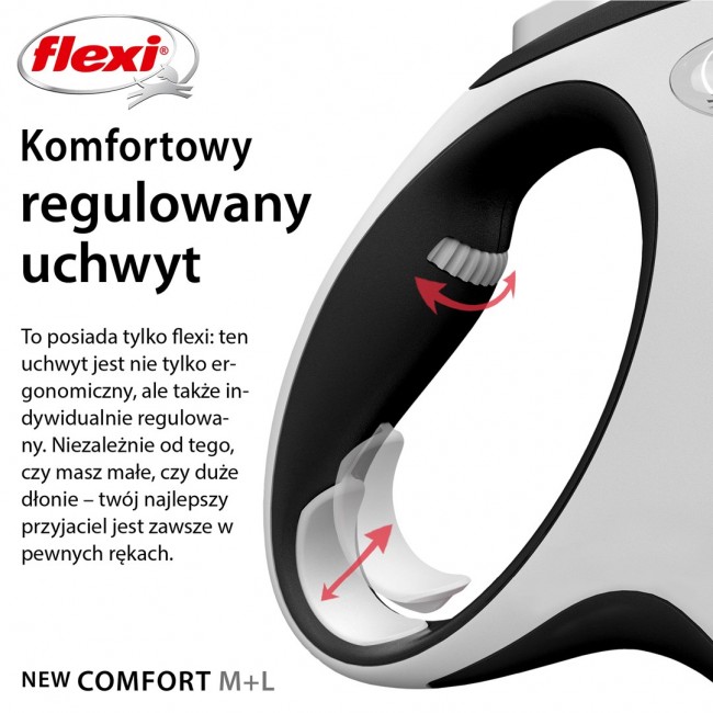 Flexi New COMFORT 8 m Black, Grey Dog Retractable lead Flexi New COMFORT 8 m Black, Grey Dog Retractable lead