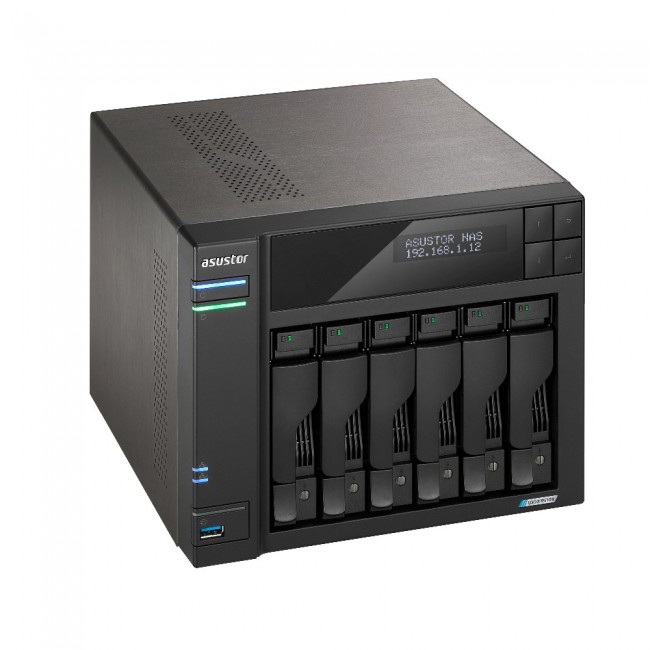 Asustor LOCKERSTOR 6 NAS Desktop Intel Celeron N5105 8 GB DDR4 HDD ADM Black