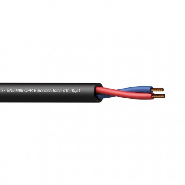 PROCAB CLS215-B2CA/3 Loudspeaker cable - 2 x 1.5 mm2 - 16 AWG - EN50399 CPR Euroclass B2ca-s1b,d0,a1 300 m wooden reel