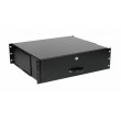 Equip Lockable Drawer 19', 3U, RAL9005 Black