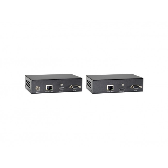 LevelOne HDMI over Cat.5 Extender Kit, HDBaseT, 100m, 802.3af PoE