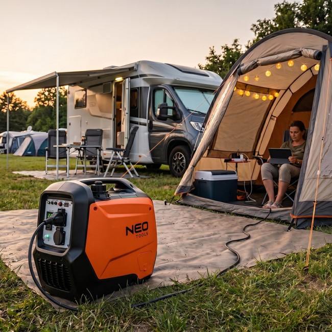 NEO TOOLS inverter generator 3200W, orange/black