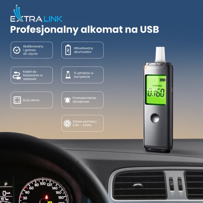 Extralink ALKOLOGIC PO-01 ALKOMAT P LPRZEWODNIKOWY DOMOWY