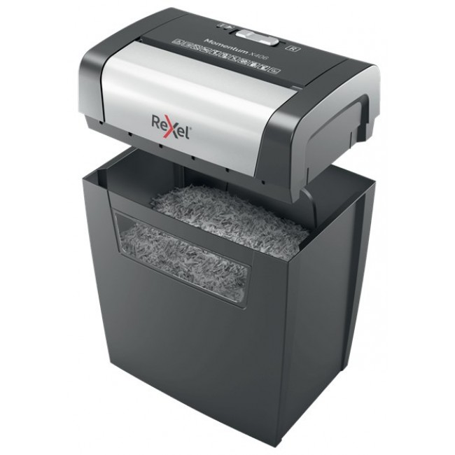 Rexel Momentum X406 paper shredder Particle-cut shredding Blue, Grey