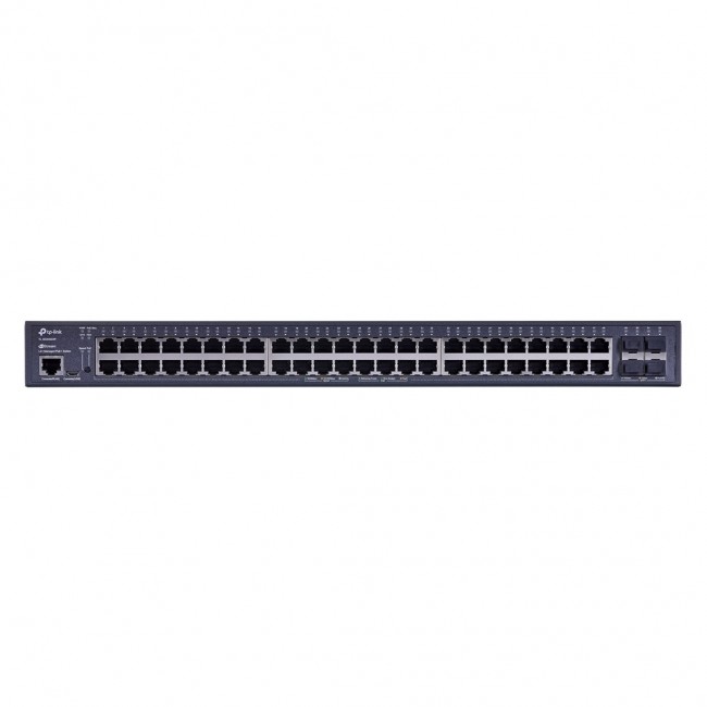 TP-Link JetStream 48-Port Gigabit and 4-Port 10GE SFP+ L2+ Managed Switch with 48-Port PoE+