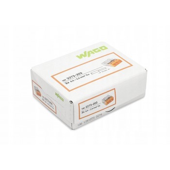 WAGO 2273-205 CONNECTOR 3x0.5-2.5 BOX.100pcs