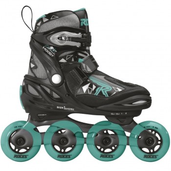 Roces Moody Girl Tif Black-Grey-Turquoise Inline Skates 400856 03 30-35