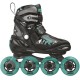 Roces Moody Girl Tif Black-Grey-Turquoise Inline Skates 400856 03 30-35 Roces Moody Girl Tif Black-Grey-Turquoise Inline Skates 400856 03 30-35