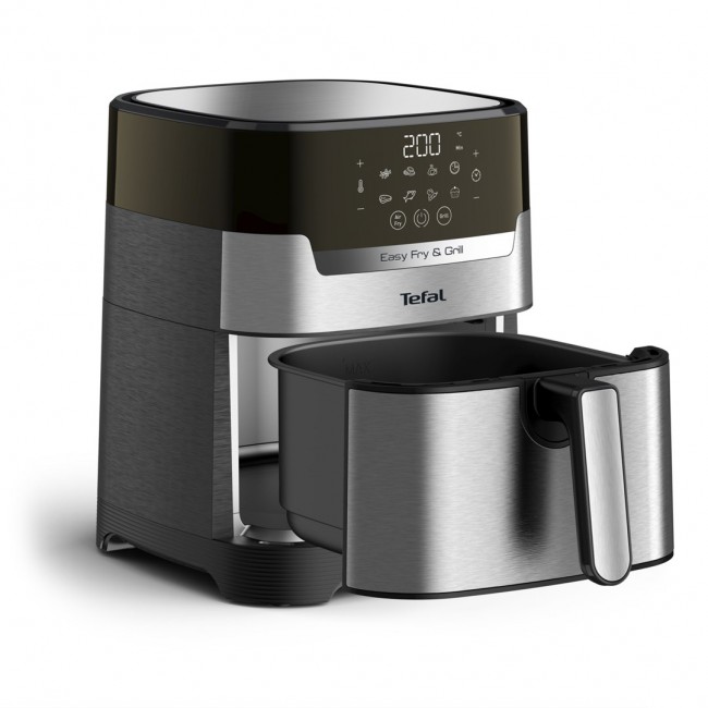 Tefal Easy Fry & Grill EY505D Single 4.2 L Stand-alone 1550 W Hot air fryer Stainless steel Tefal Easy Fry & Grill EY505D Single 4.2 L Stand-alone 1550 W Hot air fryer Stainless steel