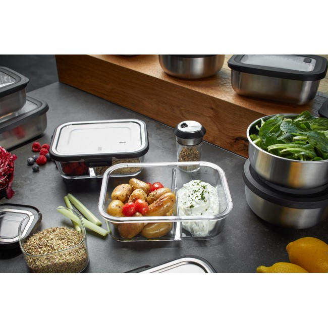Set of 3 rectangular glass containers Gefu Milo G -12799