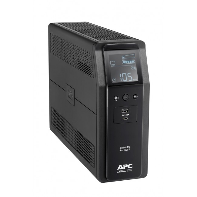 APC Back-UPS Pro, 1200VA/720W, Tower, 230V, 8x IEC C13 outlets, Sine Wave, AVR, USB Type A + C ports, LCD, User Replaceable Battery APC Back-UPS Pro, 1200VA/720W, Tower, 230V, 8x IEC C13 outlets, Sine Wave, AVR, USB Type A + C ports, LCD, User Replaceable Battery