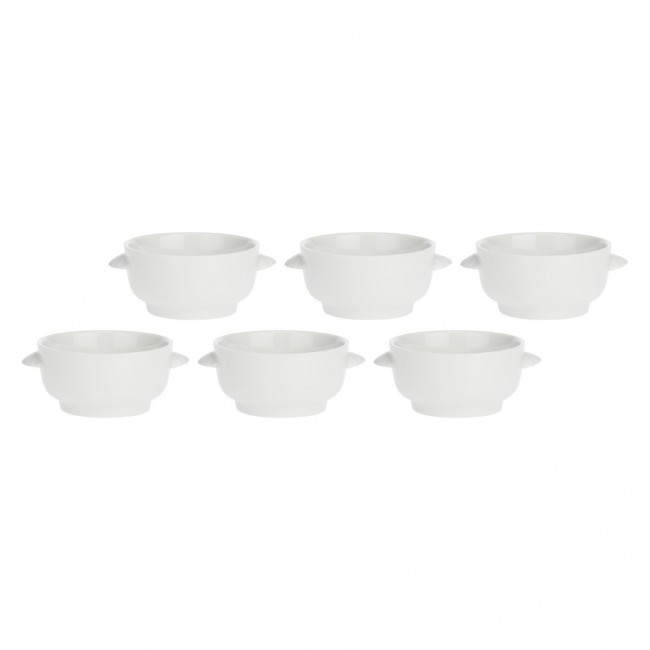 Set of 6 Terrine Soup Bowls - White, 12.5 cm Set of 6 Terrine Soup Bowls - White, 12.5 cm