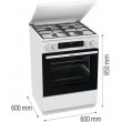 Gorenje GKS6C71WF Freestanding cooker with oven White Gorenje GKS6C71WF Freestanding cooker with oven White