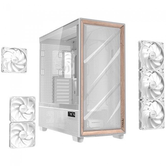Antec FLUX PRO White EUV Full Tower White, Wood