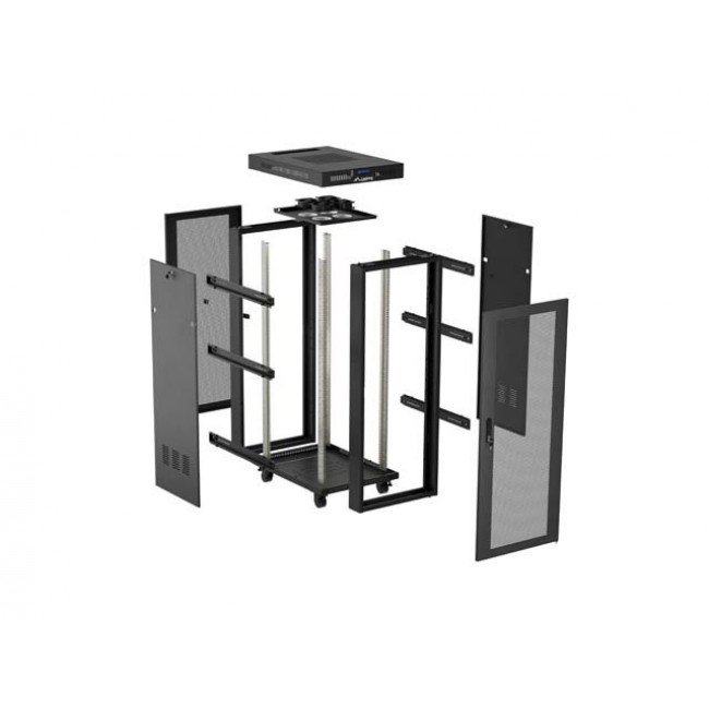 Lanberg FF01-6824-23BL rack cabinet 24U Freestanding rack Black Lanberg FF01-6824-23BL rack cabinet 24U Freestanding rack Black