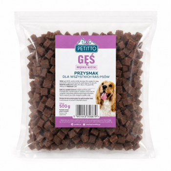 PETITTO Soft goose meat cubes - dog treat - 500g